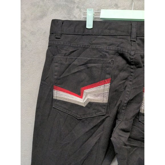 JEANETIX Men Jeans Mid Rise Straight Leg Solid Black Dark Wash W:38 L:32 - Picture 9 of 9